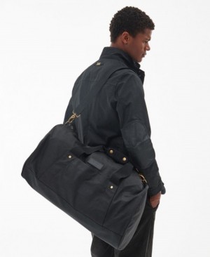 Bolsas Barbour Explorer Wax Duffle Hombre Negros Mexico | E5U61838