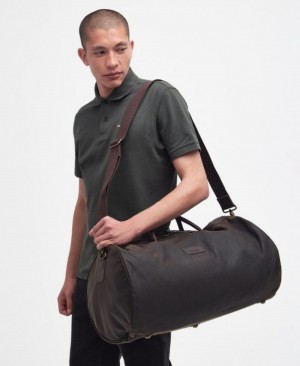 Bolsas Barbour Wax Holdall Hombre Verde Oliva Mexico | X8F54582