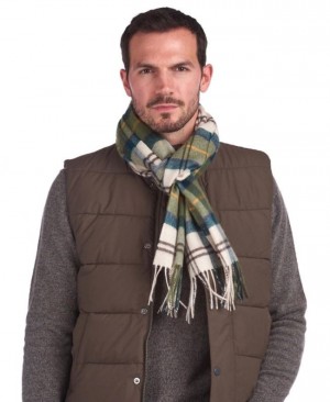 Bufanda Barbour Lana Cashmere Tartan Hombre Amarillos Mexico | T5F82211