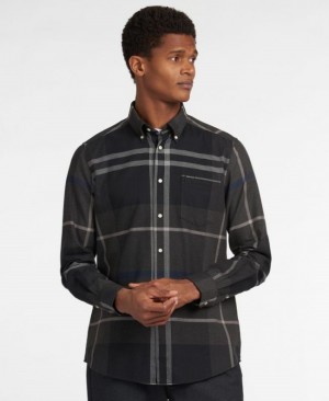 Camisas Barbour Dunoon Tailored Hombre Negros Mexico | H1C02821