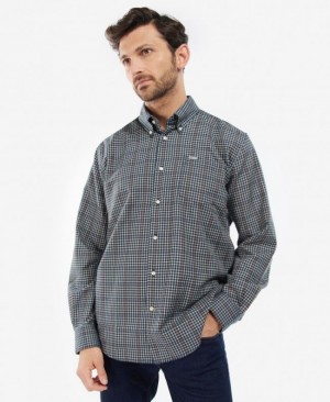 Camisas Barbour Henderson Thermo Weave Hombre Grises Mexico | R5T37506