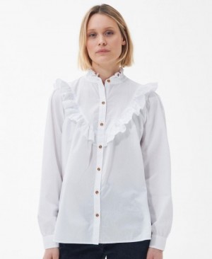 Camisas Barbour Laverne Mujer Blancos Mexico | L7A36410