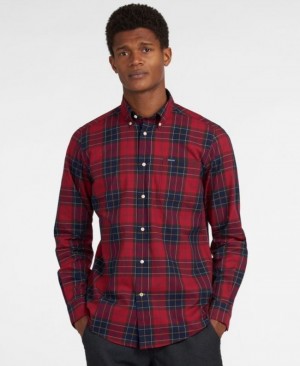 Camisas Barbour Wetheram Tailored Hombre Rojos Mexico | J0T85722