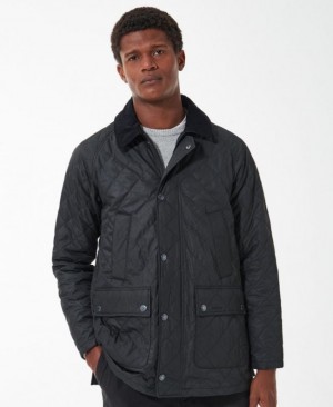 Chaqueta Acolchada Barbour Ashby Polar Hombre Negros Mexico | W4Y42606