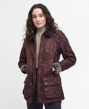 Chaqueta Acolchada Barbour Beadnell Polar Mujer Vino Mexico | Q5V17416