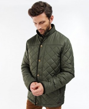 Chaqueta Acolchada Barbour Brendon Hombre Verde Oliva Mexico | P4A47158