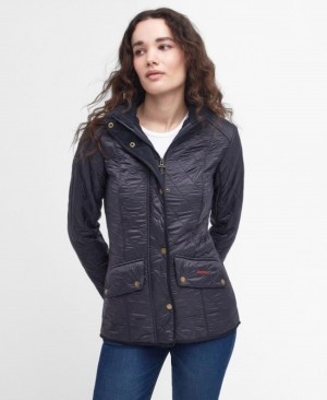 Chaqueta Acolchada Barbour Cavalry Polar Mujer Azul Marino Mexico | D6W88159