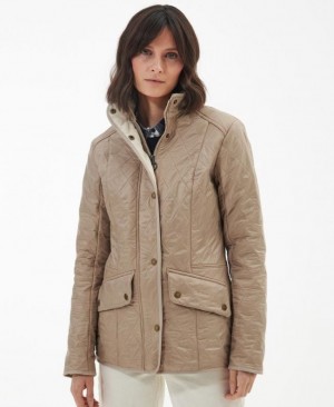 Chaqueta Acolchada Barbour Cavalry Polar Mujer Beige Mexico | B6S56379