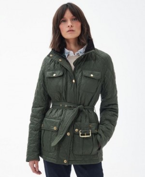 Chaqueta Acolchada Barbour Country Utility Mujer Verdes Mexico | R5I61826