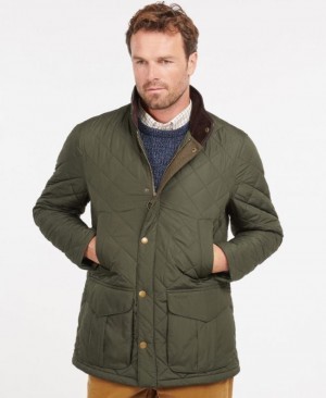 Chaqueta Acolchada Barbour Devon Hombre Verdes Mexico | K0Y24079