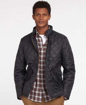 Chaqueta Acolchada Barbour Flyweight Chelsea Hombre Negros Mexico | K5O34701