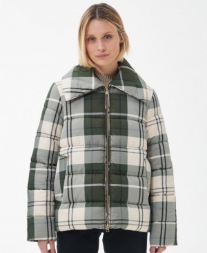 Chaqueta Acolchada Barbour Germain Mujer Verdes Mexico | O3R77583