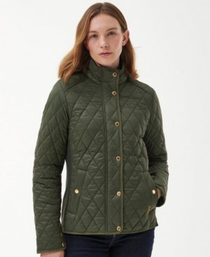 Chaqueta Acolchada Barbour Yarrow Mujer Verdes Mexico | N6I08455