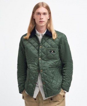 Chaqueta Acolchada Barbour x Maison Kitsuné Kenning Mujer Verdes Mexico | B5H46786