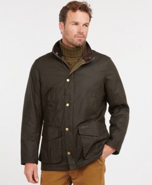 Chaqueta Encerada Barbour Hereford Hombre Verdes Mexico | B4W69853