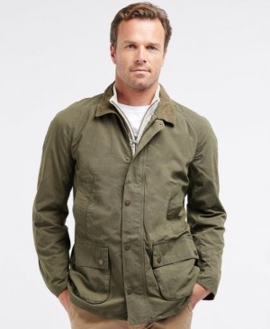 Chaquetas Casuales Barbour Ashby Hombre Verde Oliva Mexico | B3I72260