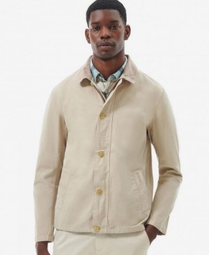 Chaquetas Casuales Barbour Crimdon Hombre Creme Mexico | C4X03077