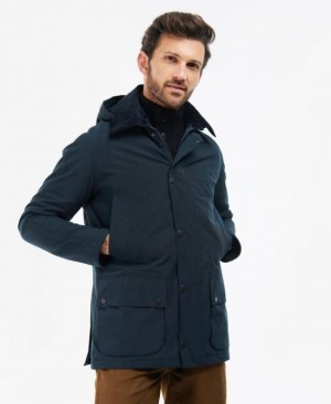 Chaquetas Casuales Barbour Invierno Ashby Hombre Azul Marino Mexico | O5P10033