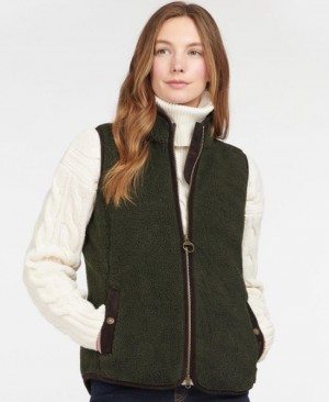 Fleece Barbour Burford Mujer Verde Oliva Mexico | E1G94101