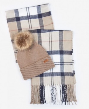 Gift Set Barbour Dover Beanie & Hailes Scarf Mujer Multicolor Mexico | V4I08003