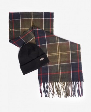 Gift Set Barbour Swinton Beanie & Galingale Scarf Hombre Multicolor Mexico | Q1T52715