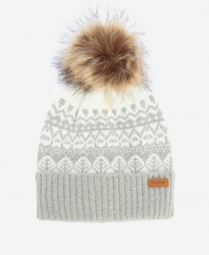 Gorro Barbour Alpine Fairisle Pom Mujer Grises Mexico | J5H32911