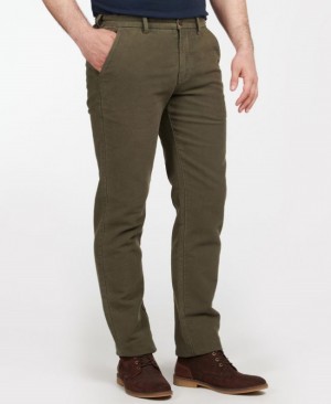 Pantalones Barbour Neuston Moleskin Hombre Verde Oliva Mexico | F0Z87917