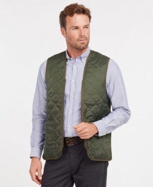 Chalecos Barbour Acolchado Zip-In Liner Waistcoat Hombre Verde Oliva Mexico | R8K18405