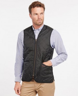 Chalecos Barbour Acolchado Zip-In Liner Waistcoat Hombre Negros Mexico | W1Y88274