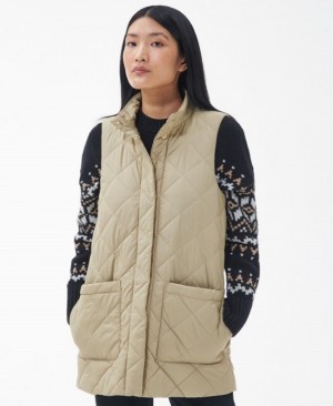 Chalecos Barbour Cosmia Liner Waistcoat Mujer Beige Mexico | F2S94251