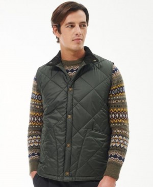 Chalecos Barbour Liddesdale Gilet Hombre Verdes Mexico | X5U44304