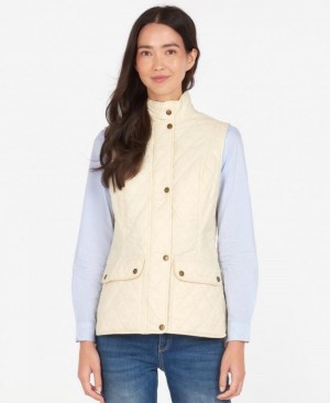 Chalecos Barbour Otterburn Gilet Mujer Creme Mexico | T2R53129