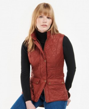 Chalecos Barbour Wray Gilet Mujer Rojos Mexico | B0P81119