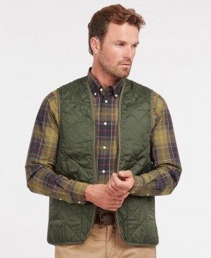 Chalecos Barbour Zip-In Liner Acolchado Waistcoat Hombre Verde Oliva Mexico | I8O62412