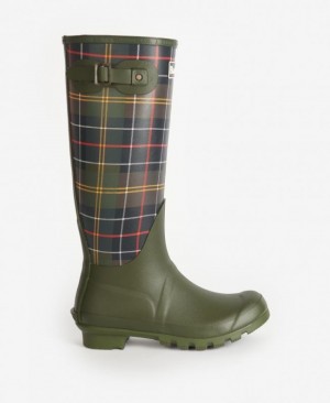 Wellingtons Barbour Tartan Bede Mujer Verdes Mexico | R3Y25295