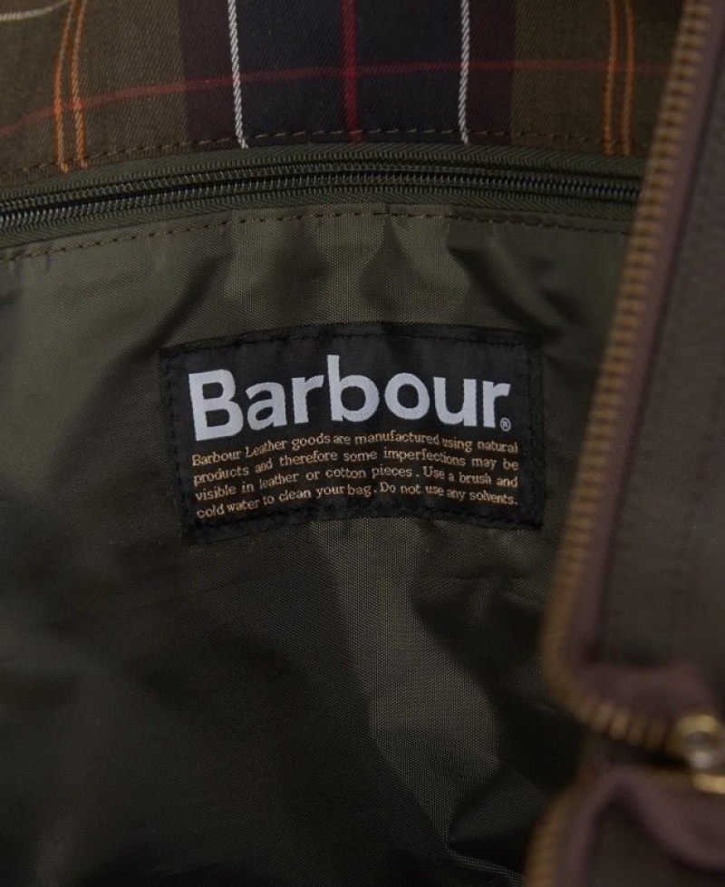 Bolsas Barbour Cuero Medium Travel Explorer Hombre Marrom Mexico | R3Y23609