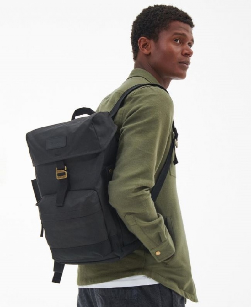 Bolsas Barbour Essential Wax Backpack Hombre Negros Mexico | Y7N32194