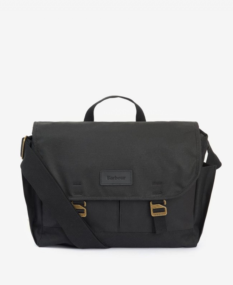 Bolsas Barbour Essential Wax Messenger Hombre Negros Mexico | A8Y17747