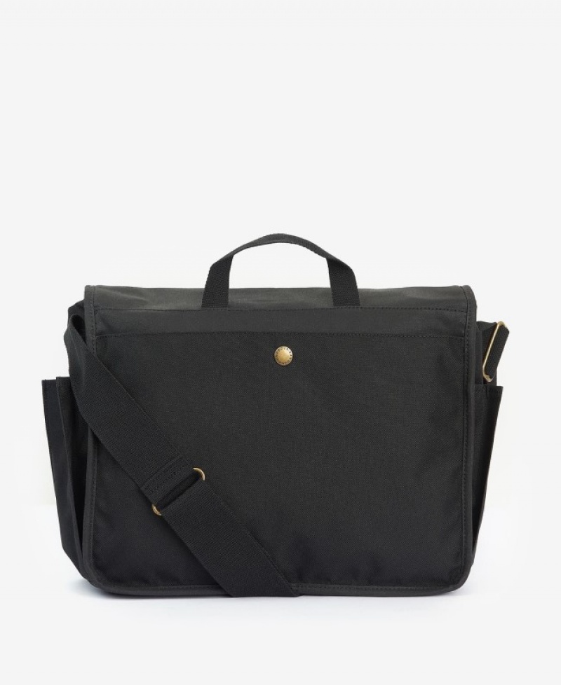 Bolsas Barbour Essential Wax Messenger Hombre Negros Mexico | E0I27175