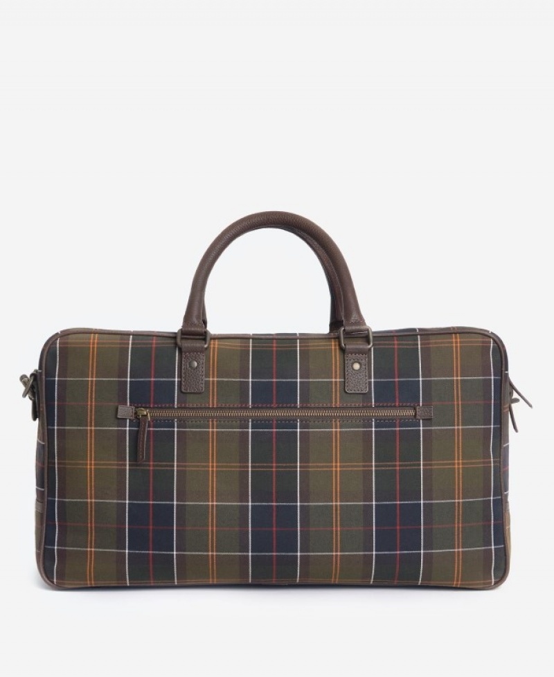 Bolsas Barbour Tartan & Cuero Holdall Hombre Multicolor Mexico | V8A72757