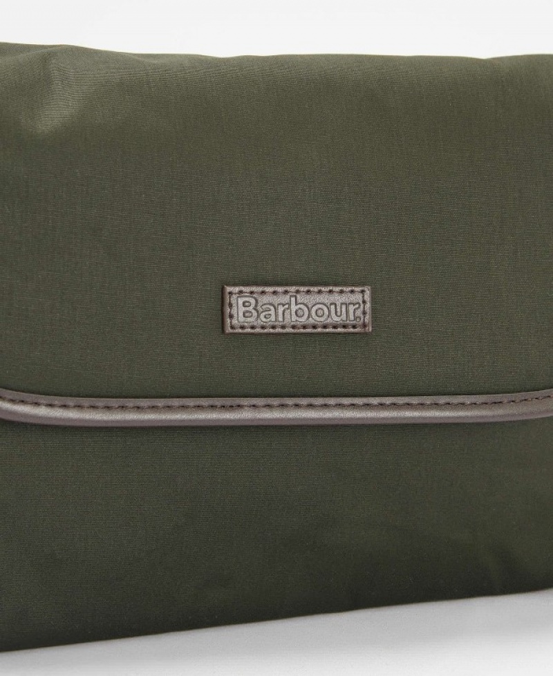 Bolsas Barbour Wax Hanging Washbag Hombre Verde Oliva Mexico | Z4I47772