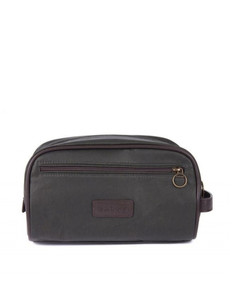 Bolsas Barbour Wax Washbag Hombre Verde Oliva Mexico | S3F52432