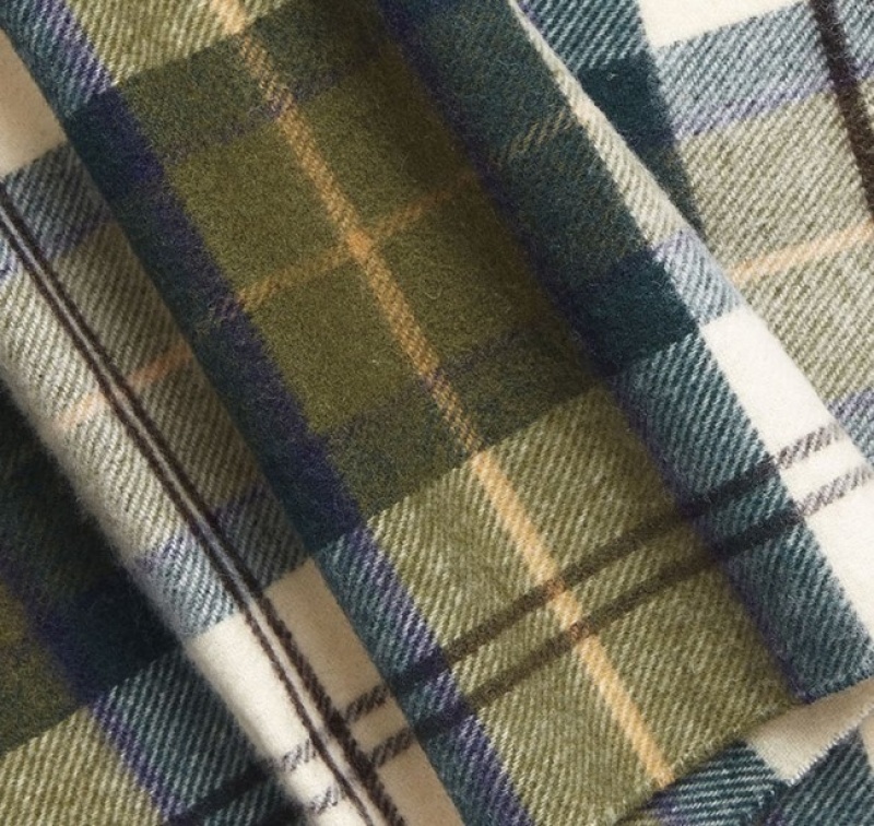 Bufanda Barbour Lana Cashmere Tartan Hombre Amarillos Mexico | T5F82211