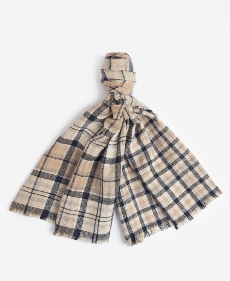 Bufanda Barbour Montieth Reversible Tartan Mujer Beige Mexico | R2Q22762