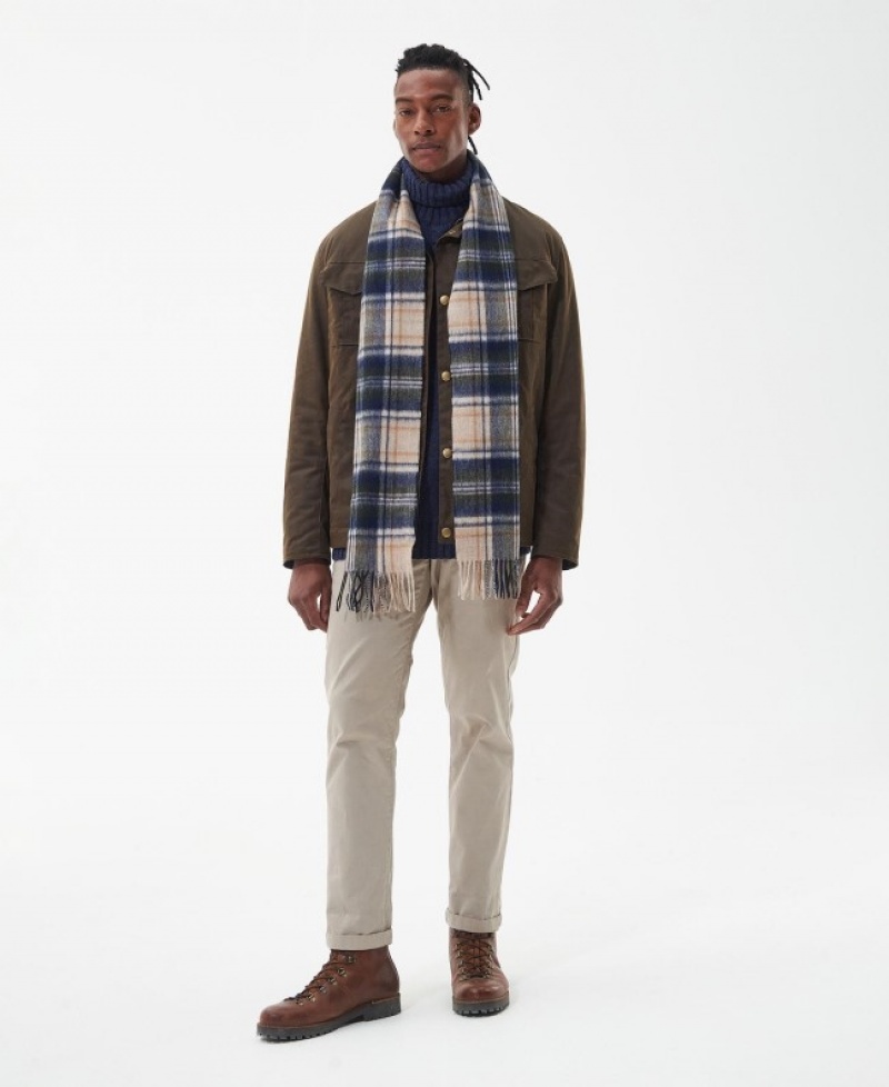 Bufanda Barbour New Check Tartan Hombre Beige Mexico | C3V41138