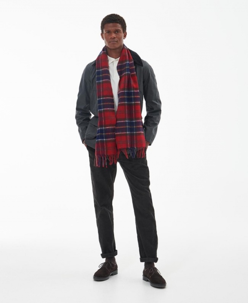 Bufanda Barbour Tartan Hombre Rojos Mexico | R6Z83806