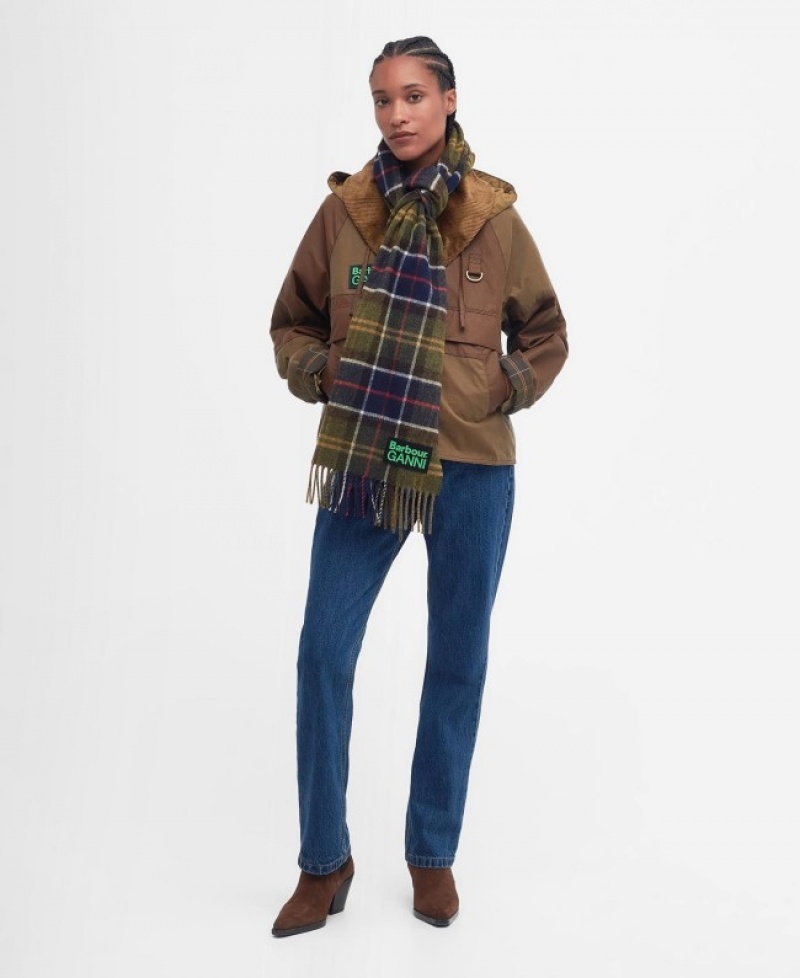 Bufanda Barbour x GANNI Tartan Mujer Multicolor Mexico | W9K70944