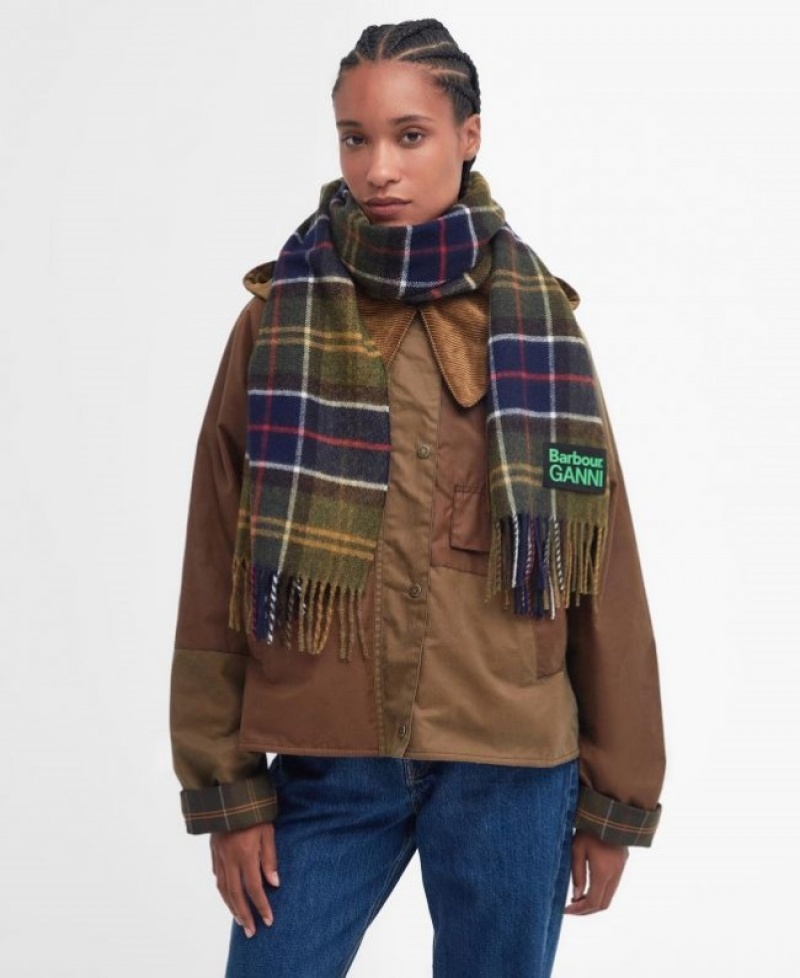 Bufanda Barbour x GANNI Tartan Mujer Multicolor Mexico | W9K70944