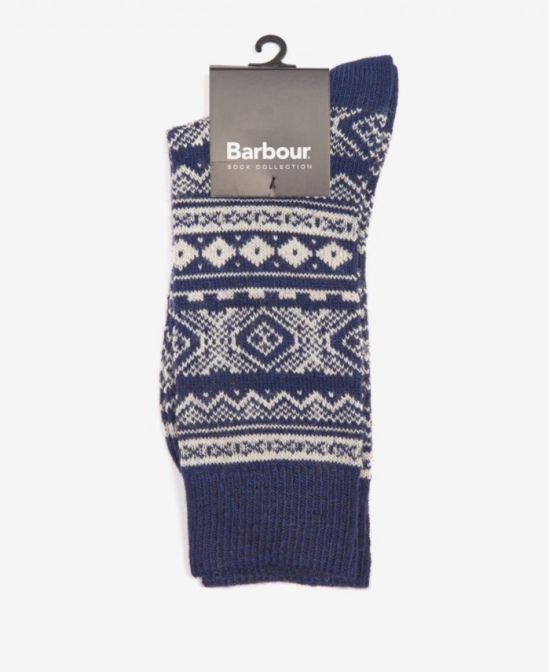 Calcetines Barbour Onso Fairisle Hombre Azules Mexico | A5B30643