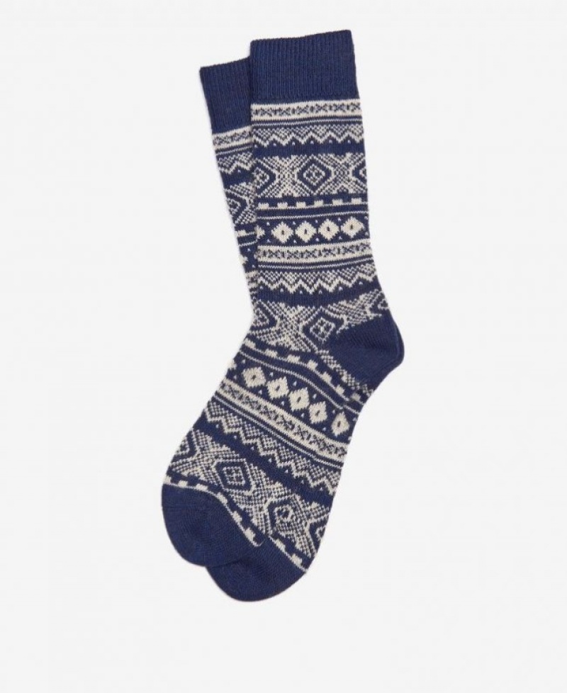 Calcetines Barbour Onso Fairisle Hombre Azules Mexico | G6P75743